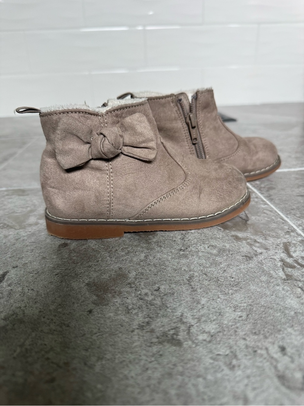 H&M Kids Taupe Bow Ankle Boots